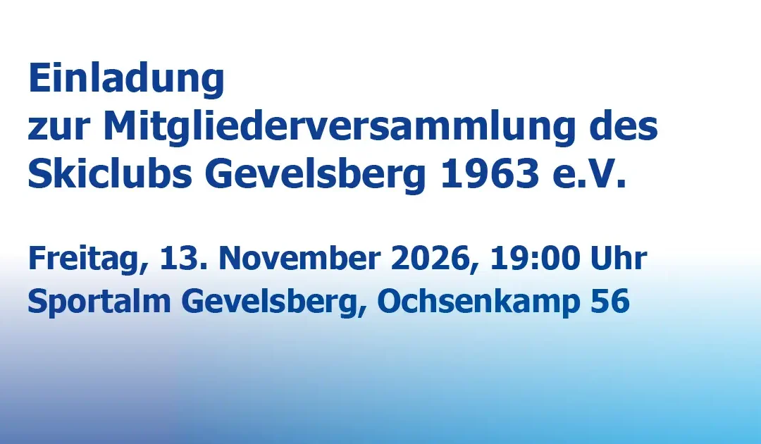 Einladung zur Mitgliederversammlung